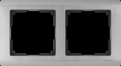 Рамка Metallic на 2 поста глянцевый никель WL02-Frame-02 4690389045912