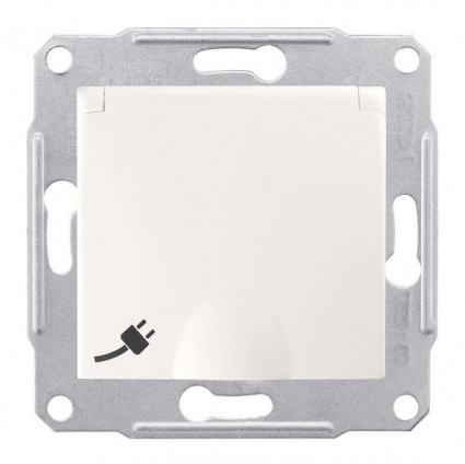 Розетка Schneider Electric Sedna с/з со шторками и крышкой IP44 16A 250V SDN3100321