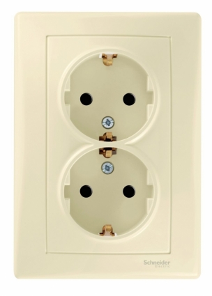 Розетка двойная Schneider Electric Sedna с/з без шторок 16A 250V SDN3000647