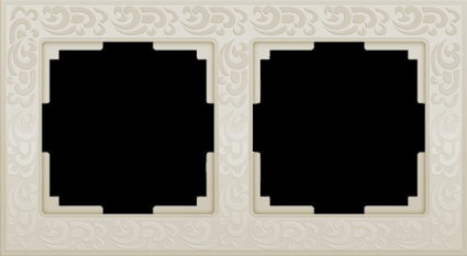 Рамка Flock на 2 поста слоновая кость WL05-Frame-02-ivory 4690389046919