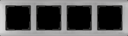 Рамка Metallic на 4 поста глянцевый никель WL02-Frame-04 4690389045936