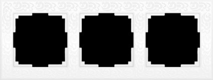 Рамка Flock на 3 поста белая WL05-Frame-03-white 4690389046728