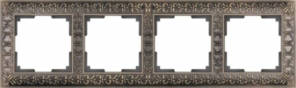 Рамка Antik на 4 поста бронза WL07-Frame-04 4690389054389