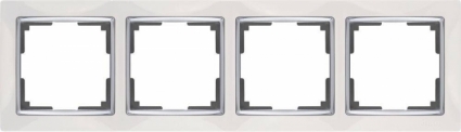 Рамка Snabb на 4 поста белая WL03-Frame-04-white 4690389046131