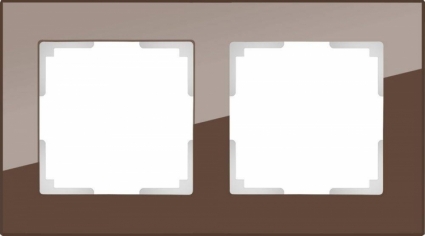 Рамка Favorit на 2 поста мокко WL01-Frame-02 4690389063756
