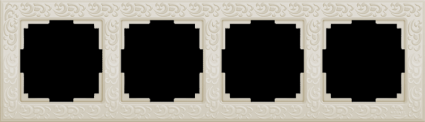 Рамка Flock на 4 поста слоновая кость WL05-Frame-04-ivory 4690389046933