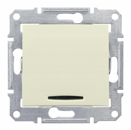 Выключатель одноклавишный с синей подсветкой Schneider Electric Sedna 10A 250V SDN1400147