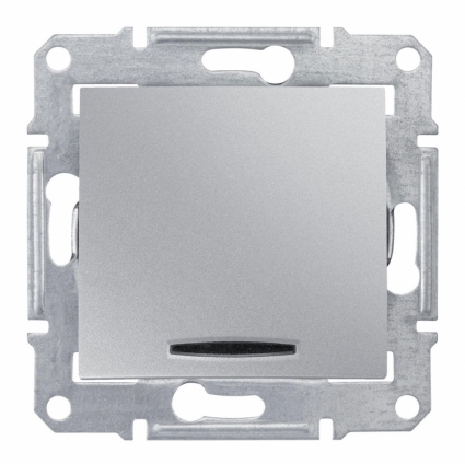 Выключатель одноклавишный с синей подсветкой Schneider Electric Sedna 10A 250V SDN1400160