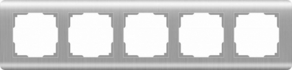 Рамка Stream на 5 постов серебряный WL12-Frame-05 4690389076404
