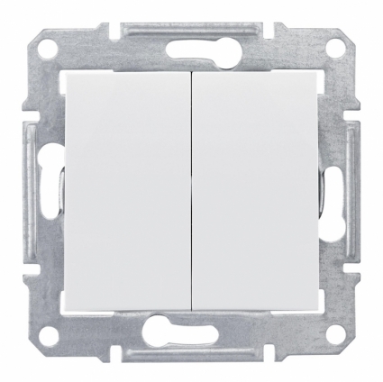 Переключатель двухклавишный Schneider Electric Sedna 10A 250V SDN0600121