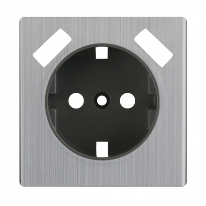 Лицевая панель розетки USB cеребряный рифленый WL09-USB-CP 4690389100338