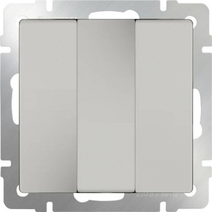 Выключатель трехклавишный слоновая кость WL03-SW-3G-ivory 4690389073434