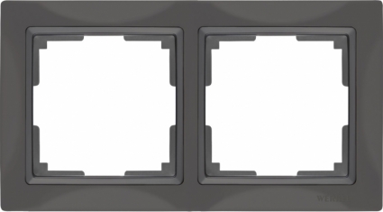 Рамка Snabb Basic на 2 поста серо-коричневый WL03-Frame-02 4690389099045