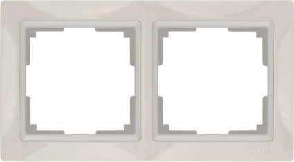 Рамка Snabb Basic на 2 поста слоновая кость WL03-Frame-02 4690389098727
