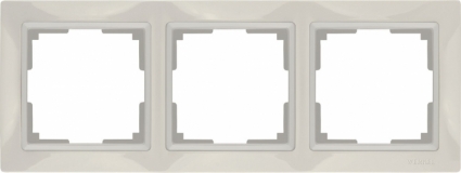 Рамка Snabb Basic на 3 поста слоновая кость WL03-Frame-03 4690389098741