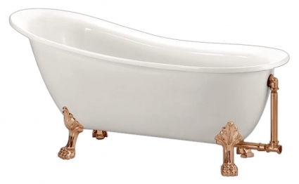 Акриловая ванна BelBagno BB06-1550-BRN ножки бронза