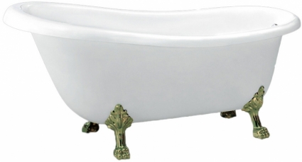 Акриловая ванна BelBagno BB04-BRN ножки бронза