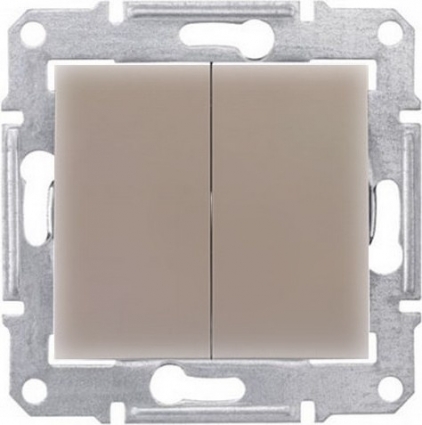 Переключатель двухклавишный Schneider Electric Sedna 10A 250V SDN0600168