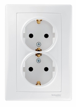 Розетка двойная Schneider Electric Sedna с/з без шторок 16A 250V SDN3000621