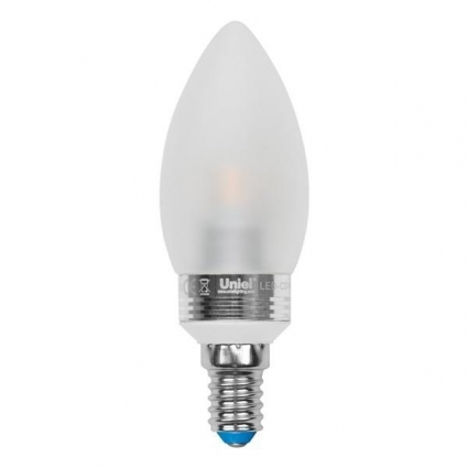 Лампа светодиодная (07892) E14 5W 3000K свеча матовая LED-C37P-5W/WW/E14/FR ALC02SL