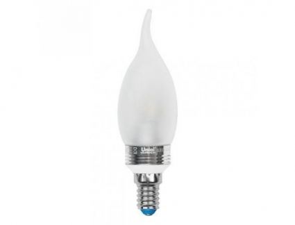 Лампа светодиодная (07896) E14 5W 3000K свеча на ветру матовая LED-CW37P-5W/WW/E14/FR