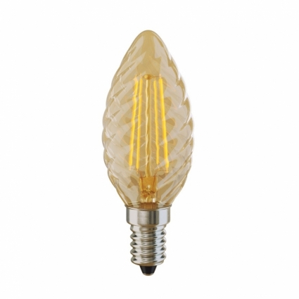 Лампа светодиодная E14 4W 2800К свеча витая золотая VG1-CC3E14warm4W-F 5483