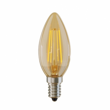 Лампа светодиодная E14 4W 2800К свеча золотая VG10-C3E14warm4W-F 5482