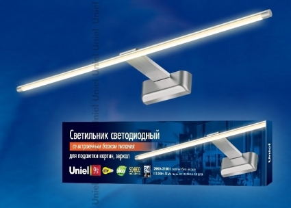 Подсветка для картин (UL-00001058) Uniel ULT-F32-9W/WW IP20 Silver