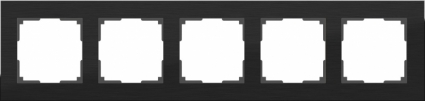 Рамка Aluminium на 5 постов алюминий черный WL11-Frame-05 4690389110481
