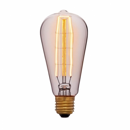 Лампа накаливания E27 40W колба золотая 053-563