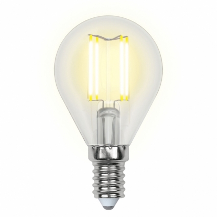 Лампа светодиодная (UL-00002207) E14 6W 4000K шар прозрачный LED-G45-6W/NW/E14/CL GLA01TR