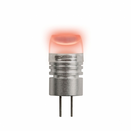 Лампа светодиодная (05856) G4 0,8W капсульная прозрачная LED-JC-12/0,8W/RED/G4