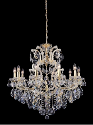 Подвесная люстра Crystal Lux Isabel SP11 Gold/Transparent