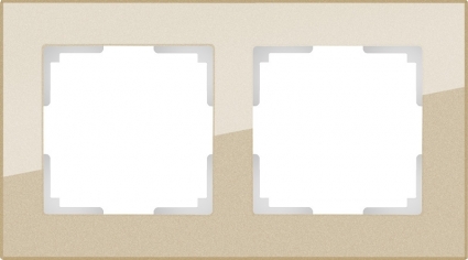 Рамка Favorit на 2 поста шампань WL01-Frame-02 4690389122965