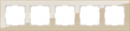Рамка Favorit на 5 постов шампань WL01-Frame-05 4690389122996