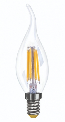 Лампа светодиодная диммируемая E14 6W 2800K прозрачная VG10-CW35E14warm6W-FD 7080