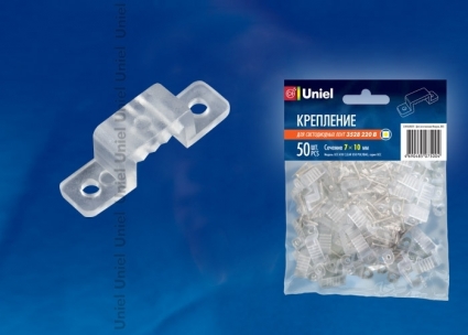 Крепление для светодиодной ленты (10833) Uniel UCC-K10 CLEAR 050 Polybag
