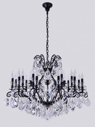 Подвесная люстра Crystal Lux Magnifico SP19 Black/Transparent