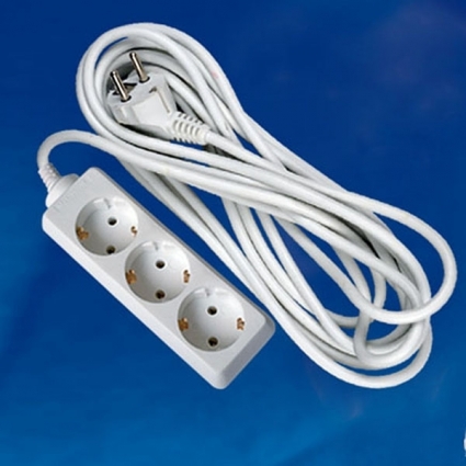 Удлинитель (02893) 3гн х 7м с/з Uniel Standard S-GCD3-7