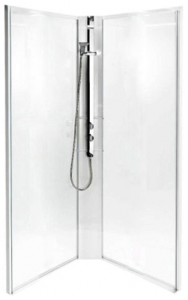 Задняя панель IDO Showerama 8-5 90x90 тонированное стекло, белый профиль