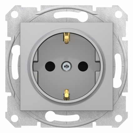 Розетка Schneider Electric Sedna с з/к со шторками 16A 250V SDN3001760