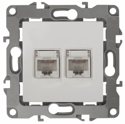 Розетка информационная 2XRJ45 ЭРА 12 12-3108-01
