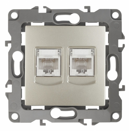 Розетка информационная 2XRJ45 ЭРА 12 12-3108-04