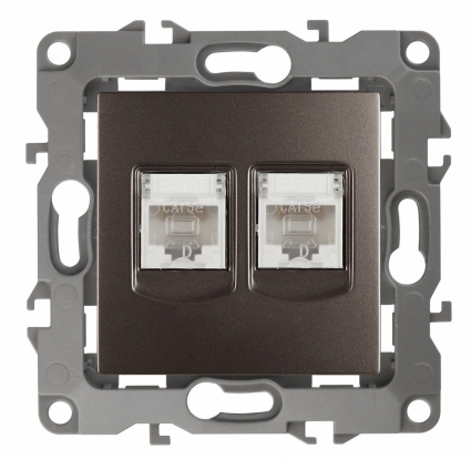 Розетка информационная 2XRJ45 ЭРА 12 12-3108-13