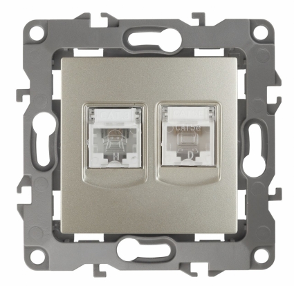 Розетка комбинированная RJ45+RJ11 ЭРА 12 12-3109-04