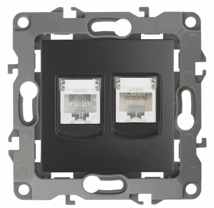 Розетка комбинированная RJ45+RJ11 ЭРА 12 12-3109-05