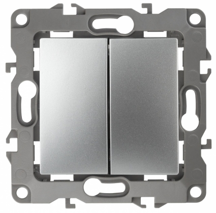 Выключатель двухклавишный ЭРА 12 10AX 250V 12-1004-03