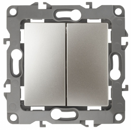 Выключатель двухклавишный ЭРА 12 10AX 250V 12-1004-04