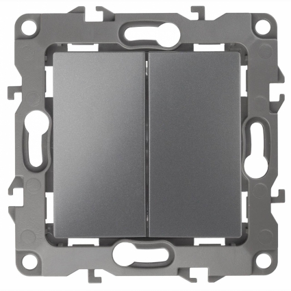 Выключатель двухклавишный ЭРА 12 10AX 250V 12-1004-12