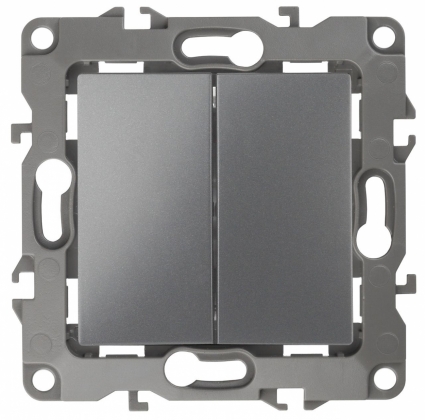 Переключатель двухклавишный ЭРА 12 10AX 250V 12-1106-12